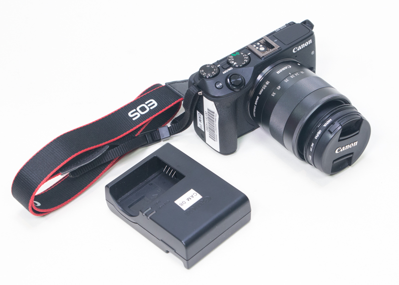 Canon EOS camera with battery charger